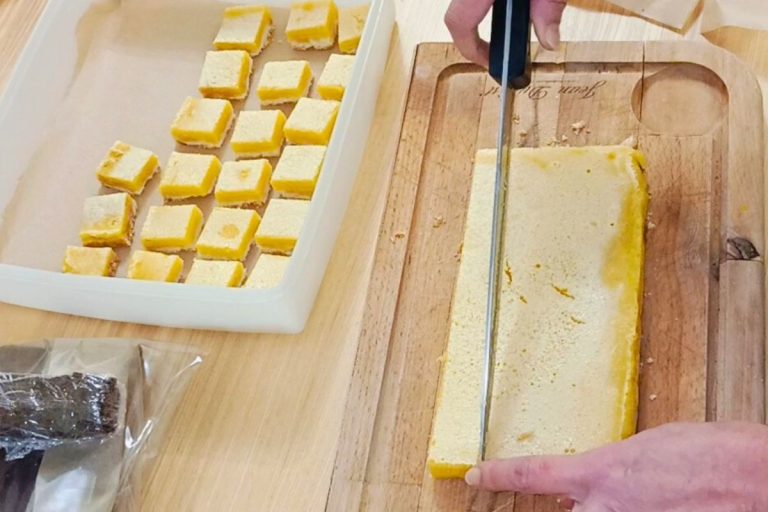 Carrés au citron à congeler, découpés en mini portions