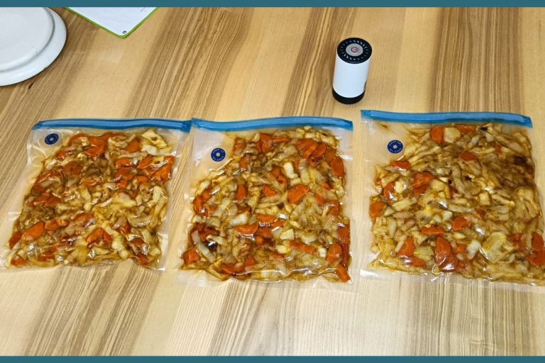 Portions de poêlée chou carottes oignons prête à congeler