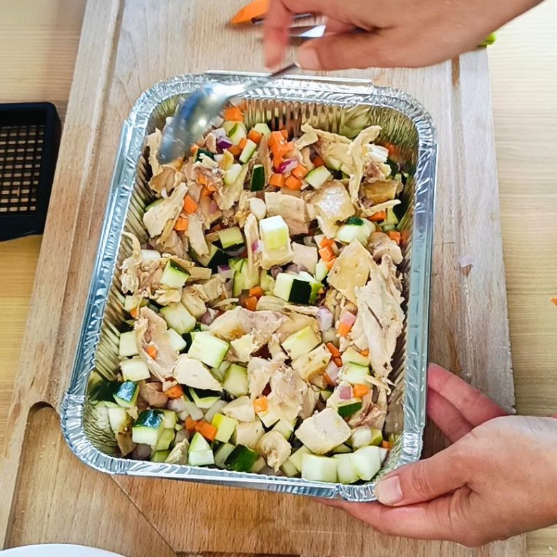 Gratin de pâtes au poulet à congeler
