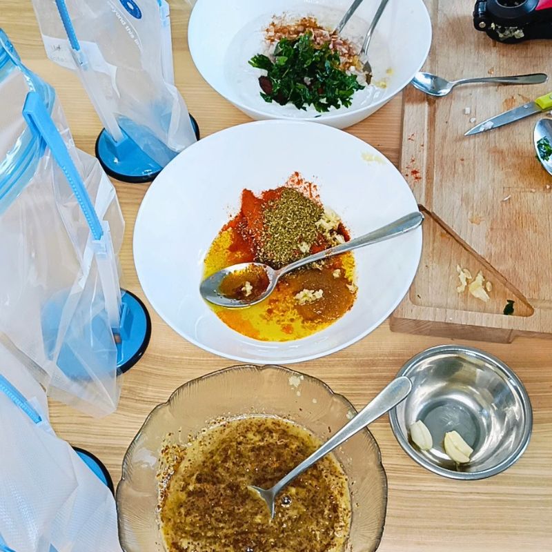 Poulet mariné à congeler
